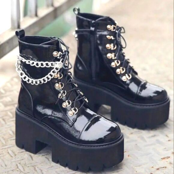 Punk platform boots sz 7 - Picture 12 of 17